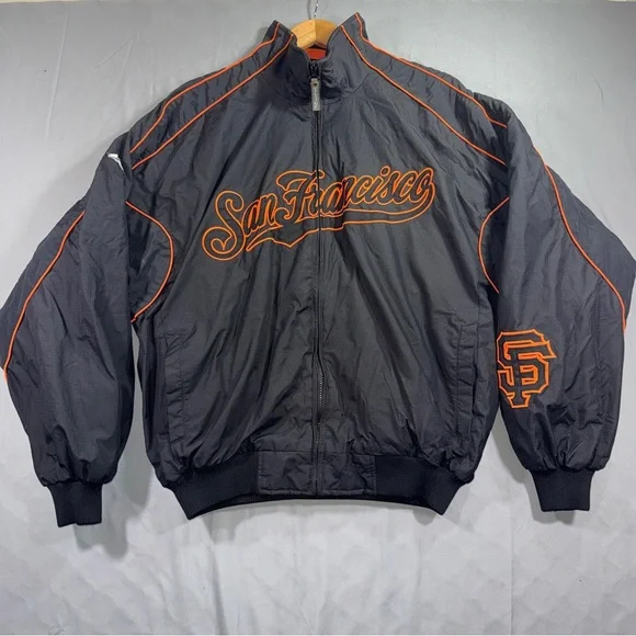 San Francisco Giants Jacket Mens Large Black MLB Baseball Majestic Authentic - Picture 1 of 9